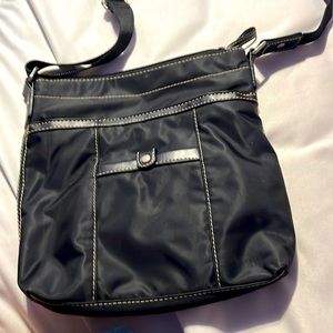 Black Nine West nylon crossbody pocketbook used once